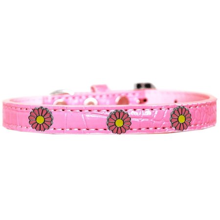 MIRAGE PET PRODUCTS Pink Daisy Widget Croc Dog Collar Light PinkSize 20 720-25 LPKC20